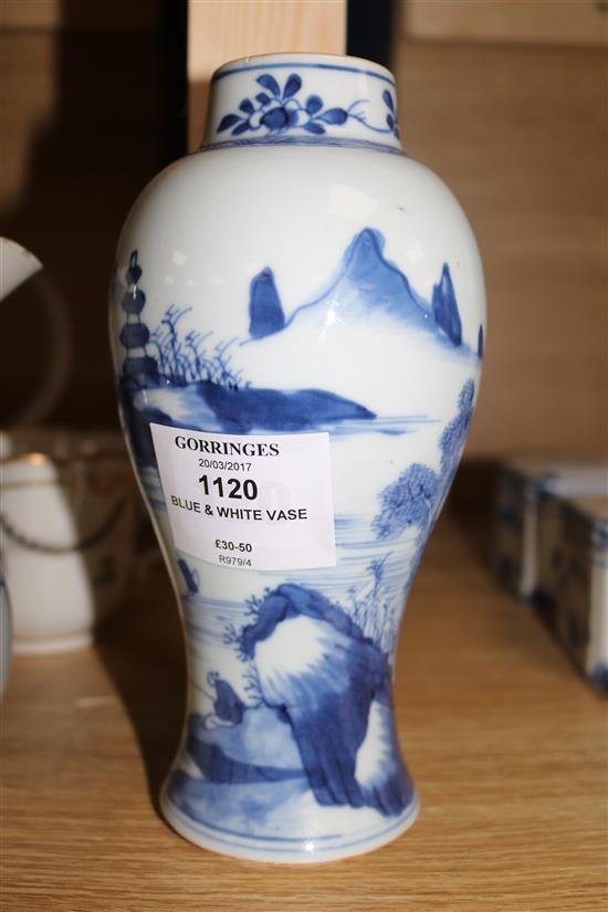 An 18th Century blue & white vase